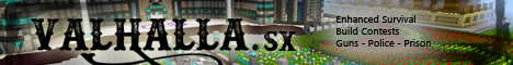 Vahalla Enhanced Survival Minecraft server banner