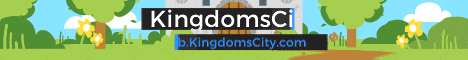 ★KINGDOMSCITY★ 2.0 launch, Fresh maps 1s Minecraft server banner